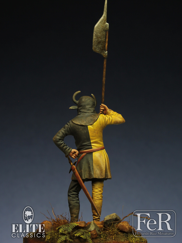 15th century warrior knight hauberk 54mm M74 Tin Soldiers Swiss halberdier 